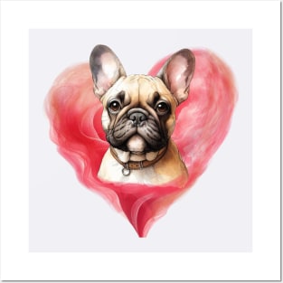 My Heart - French Bulldog Posters and Art